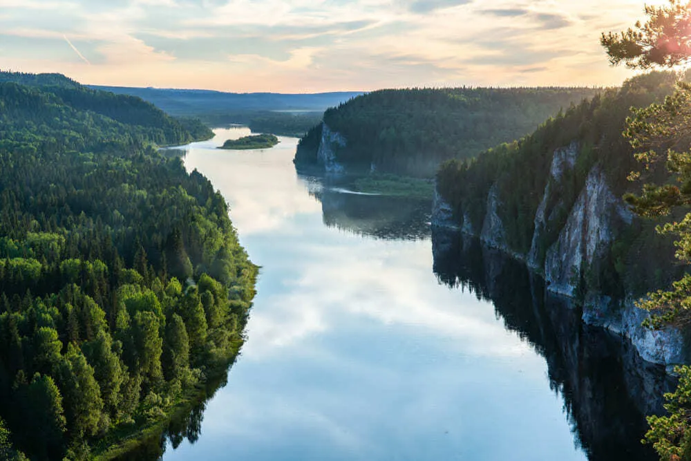 Река Вишера, Пермский край, Россия